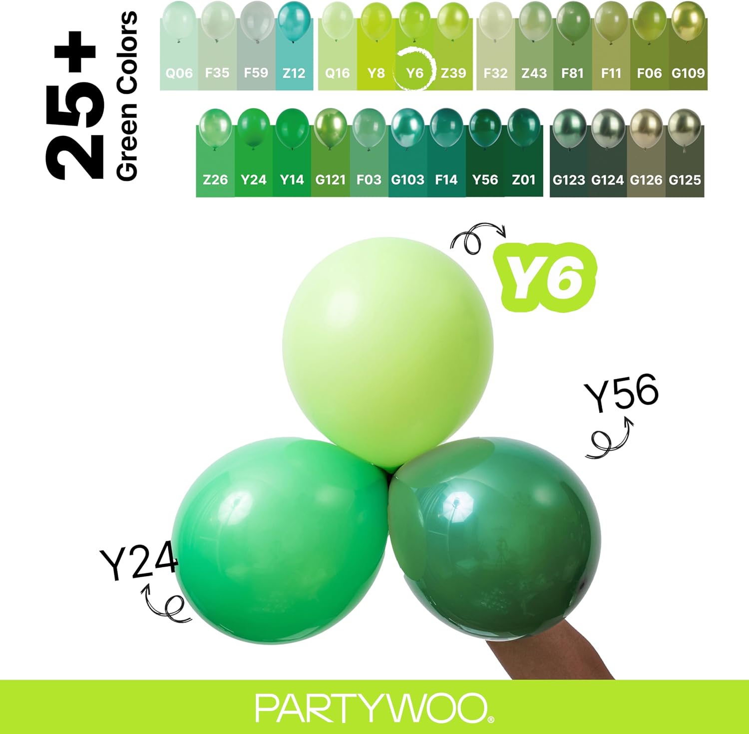  Lime Green Balloons 140pcs Different Sizes of 18 12 10 5 Inch Light Green Latex Balloon Arch Kit for Wedding Birthday Dinosaur Jungle Golf Football Theme Party Decorations Green-Y6 thumbnail