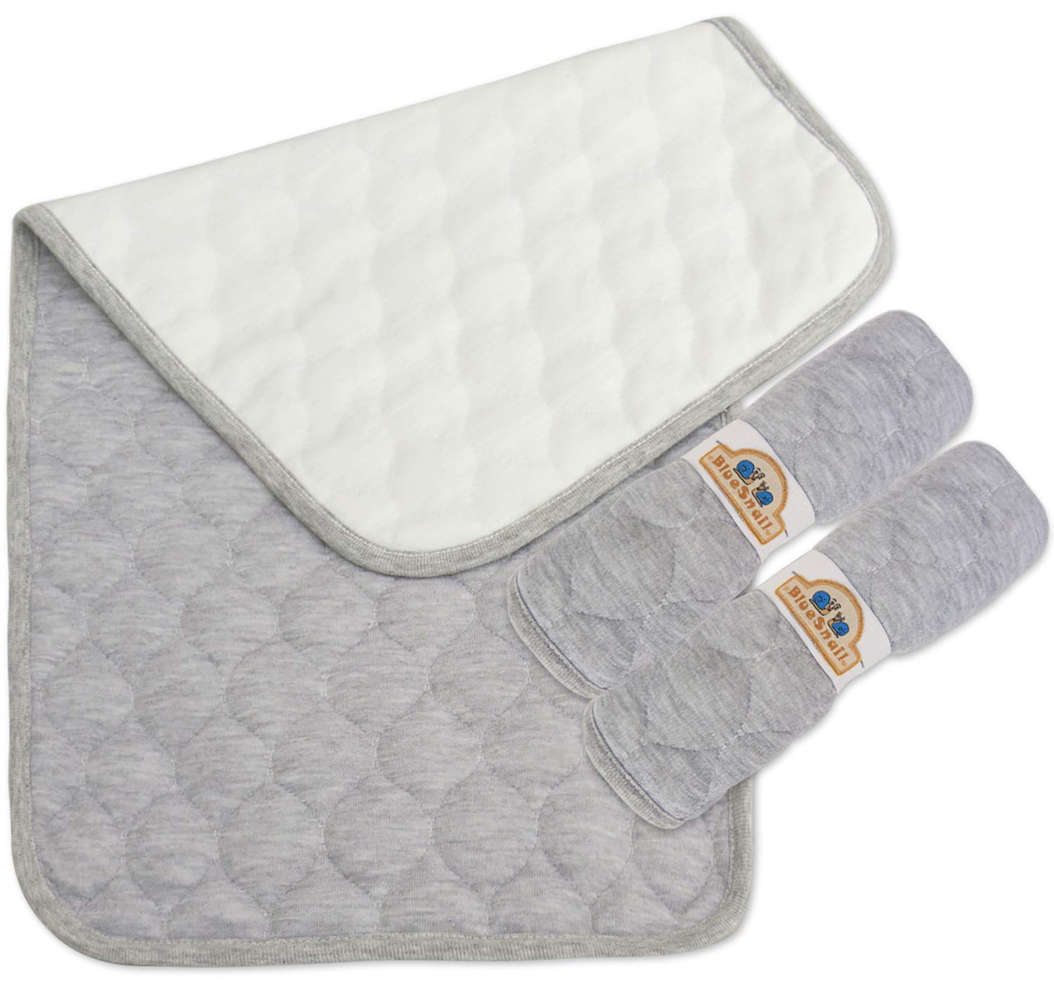 BlueSnail Bamboo Quilted Thicker Waterproof Changing Pad Liners, 3 Count (Gray) : Baby