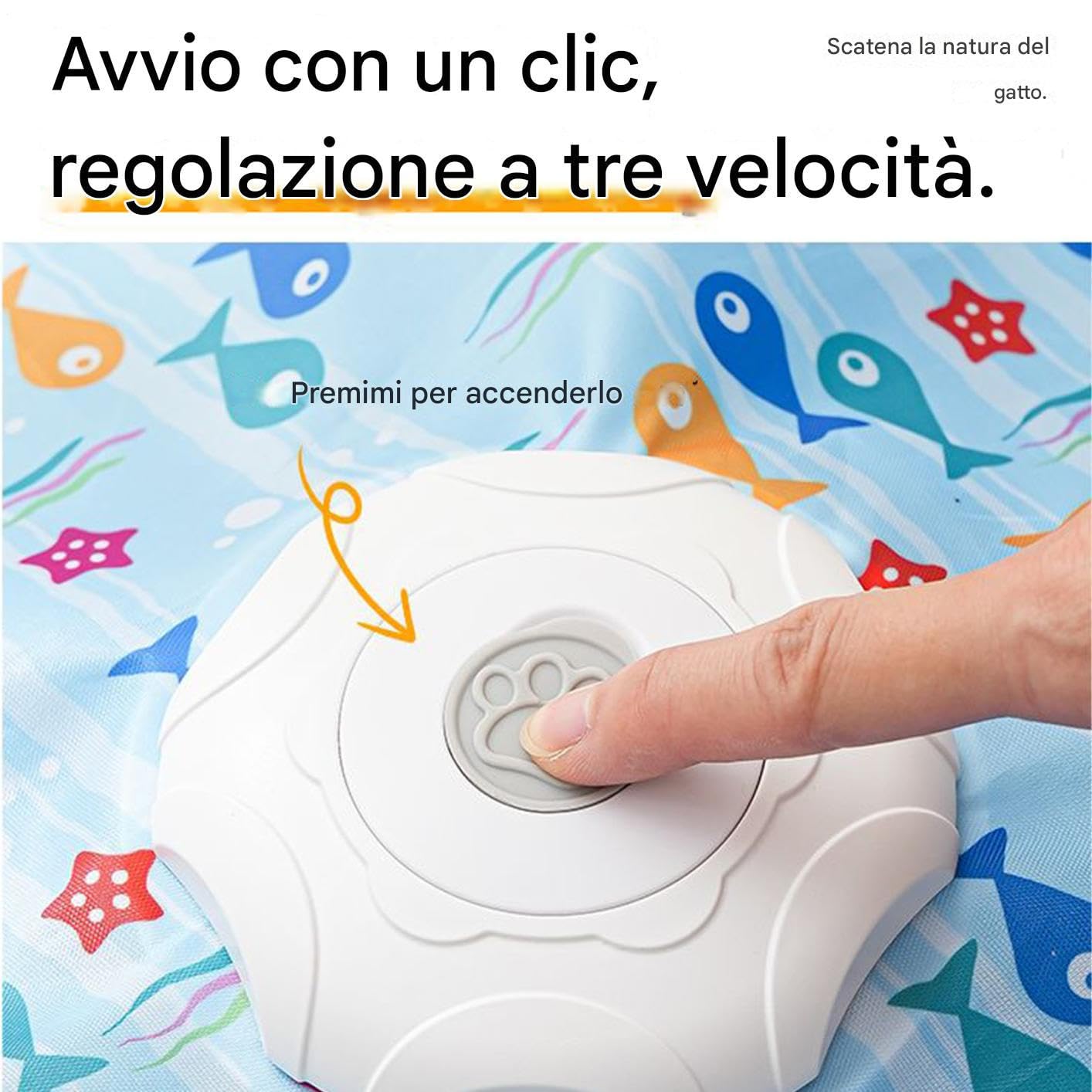 Generico Giocattolo Interattivo Per Gatti, Giocattolo Stimolante A Forma Di Stella Con Tre Impostazioni Di Velocità, Tessuto Oxford E Resistente Ai Morsi, Gioco Di Addestramento Arricchente