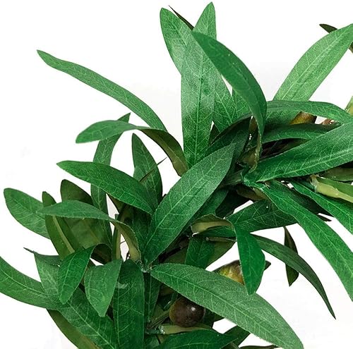 Miniatura 5 de GWOKWAI Guirnalda artificial de hojas de olivo, hiedra y enredaderas, adorno de vegetación para telón de fondo de boda, hogar, interior, exterior