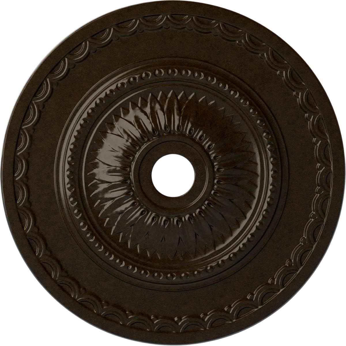 Ekena Millwork CM29SFBZS Sunflower Ceiling Medallion, Bronze, 29 1/2"OD x 3 5/8"ID x 1 5/8"P