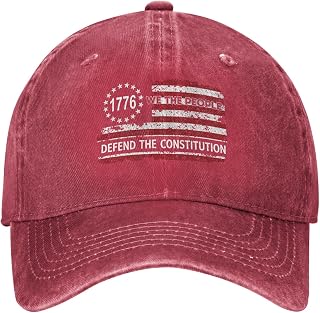 We The People Defend The Constitution Hat No Kings in America Denim Baseball Cap Retro Golf Dad