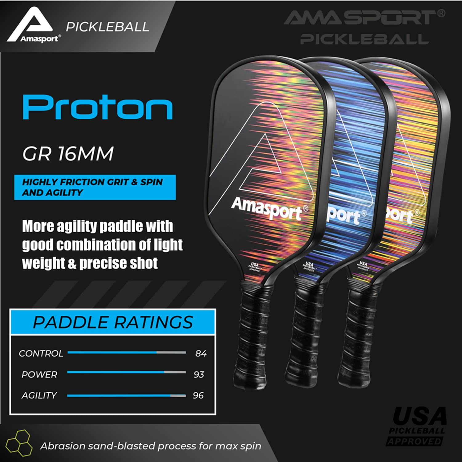 【2/15迄セール価格】 AMASPORT ピックルボールパドル Kronos Amazon.co.jp: PICKLETECH AMA Sport Kronos ピックルボールパドル
