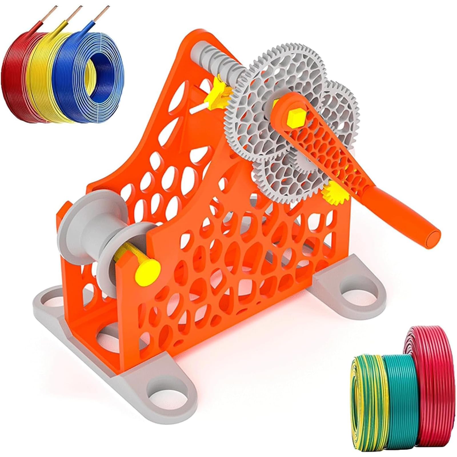 Adtzpc 3D Filament Respooler, Filament Spool Winder for 1kg Spools, Wrap Neatly and Reduces Tangling, Uniform Wire Routing & 2 Winding Options, for 3D Printing Enthusiasts, Textile Artists