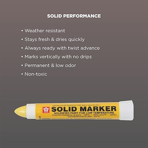 Miniatura 4 de SAKURA Marcadores de pintura sólida con punta giratoria  Rotuladores permanentes de baja temperatura  Marcador de ventana, madera y vidrio  Pintura