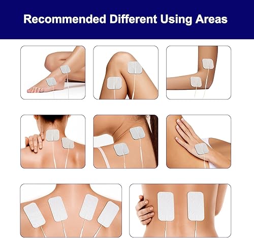 Miniatura 6 de TENS - Almohadillas de repuesto para unidades de repuesto NURSAL TENS reutilizables de 2 x 2 pulgadas, 20 piezas con rendimiento autoadhesivo