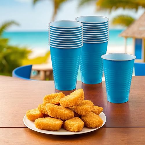 Miniatura 6 de Vasos de plástico rosa brillante (paquete de 20)  12 onzas  Vasos versátiles para interiores y exteriores, fiestas, bodas, cumpleaños, celebraciones