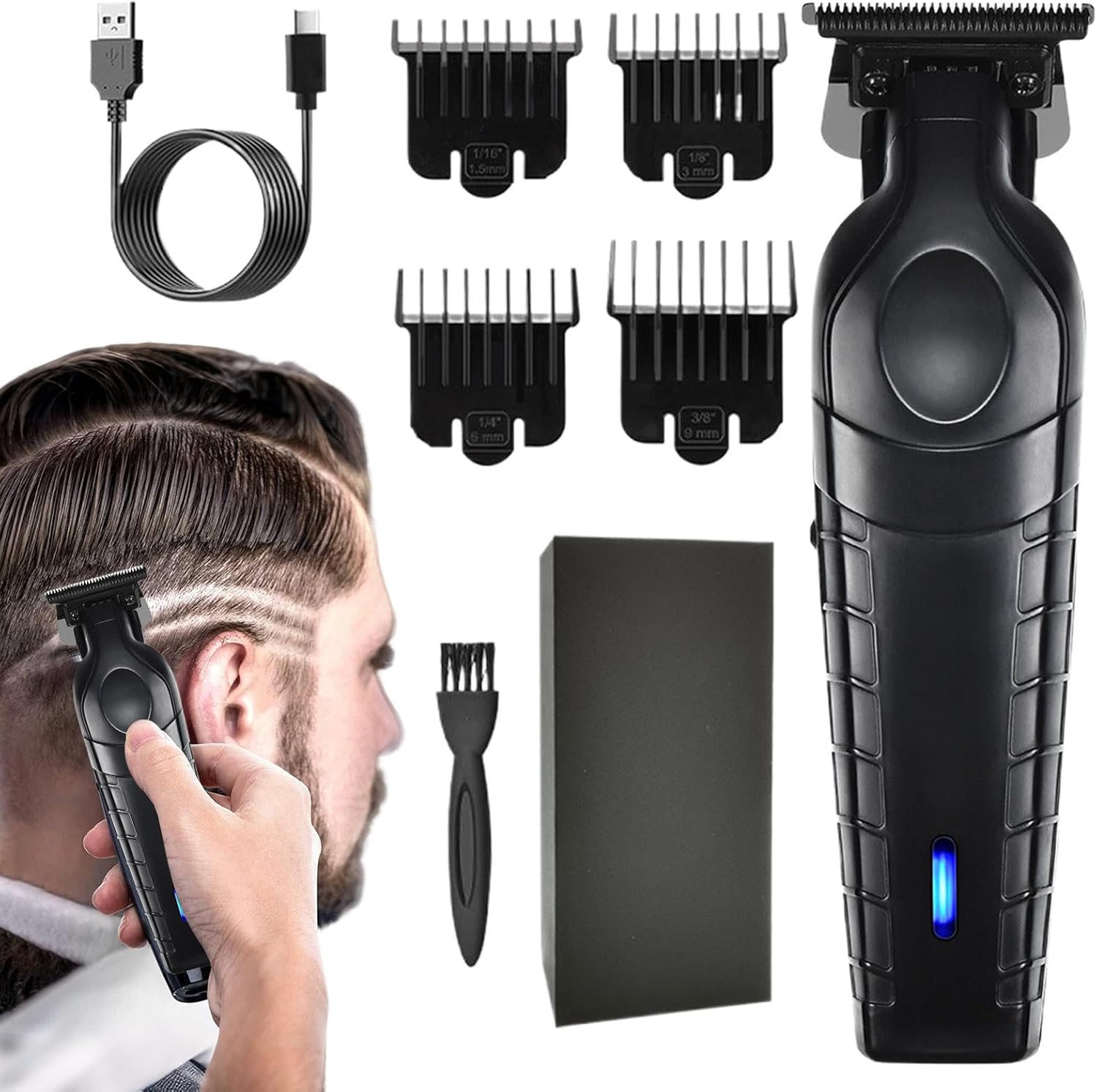 Beard Trimmer, Powerful Electric Razor, 8.27×2.76×3.94 inches Precision Mustache and Beard Groomer, Portable Cordless Clippers, Rechargeable Trimming Kit, for Head, Face, Legs