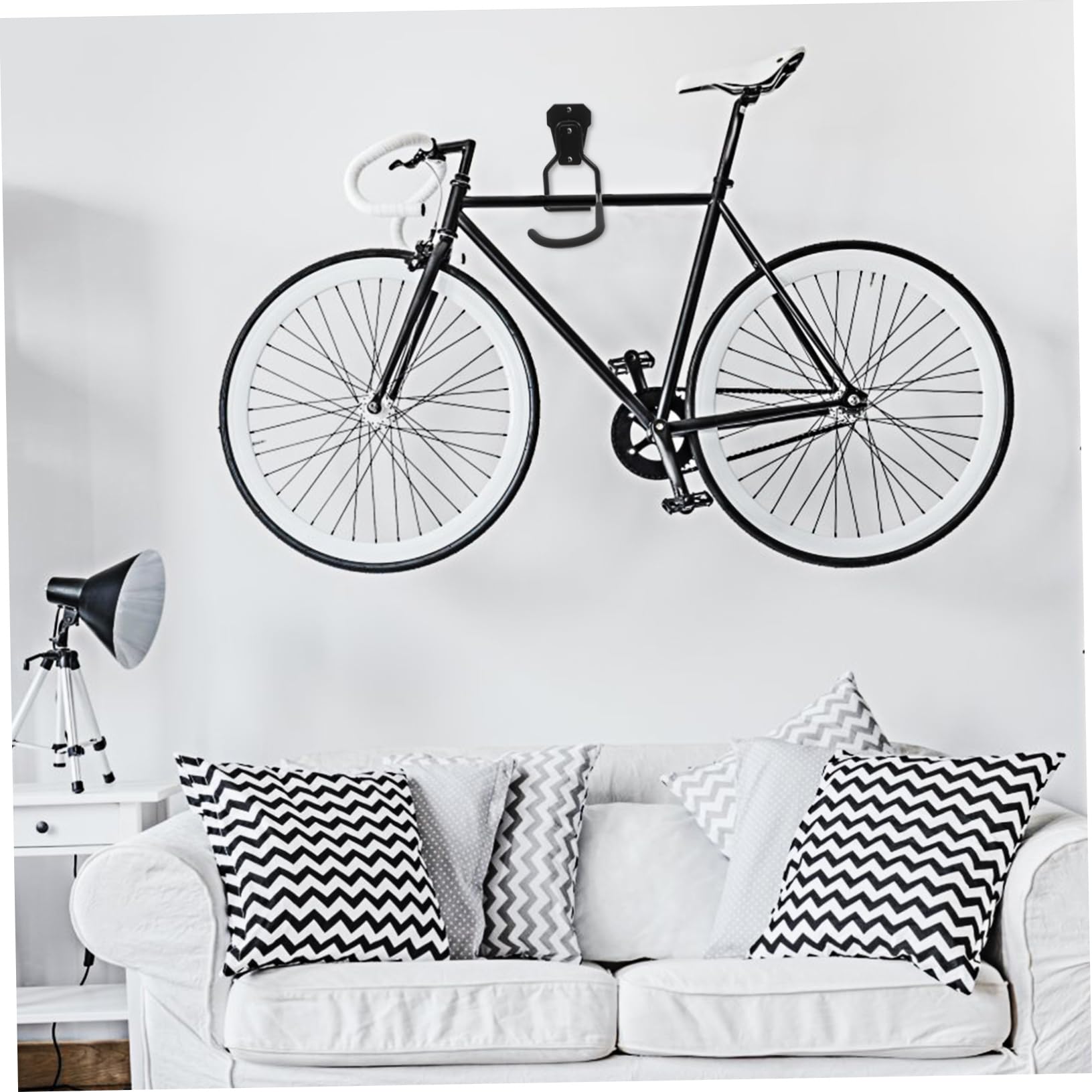 SEWACC 4 Piezas Soporte de Pared para Herramientas y Bicicletas Ganchos Resistentes para Garaje Organizador de Almacenamiento Multifuncional para Equipos de Jardín y Bicicletas