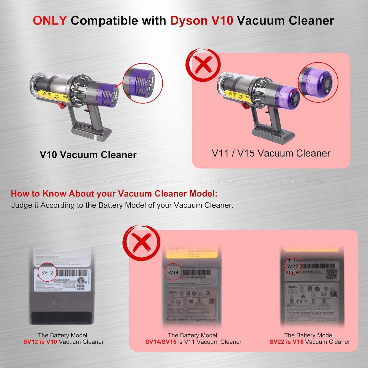 V10 Metal Trigger Switch Assembly Compatible with Dyson V10 SV12 Vacuum Cleaner Power Button Replacement Parts