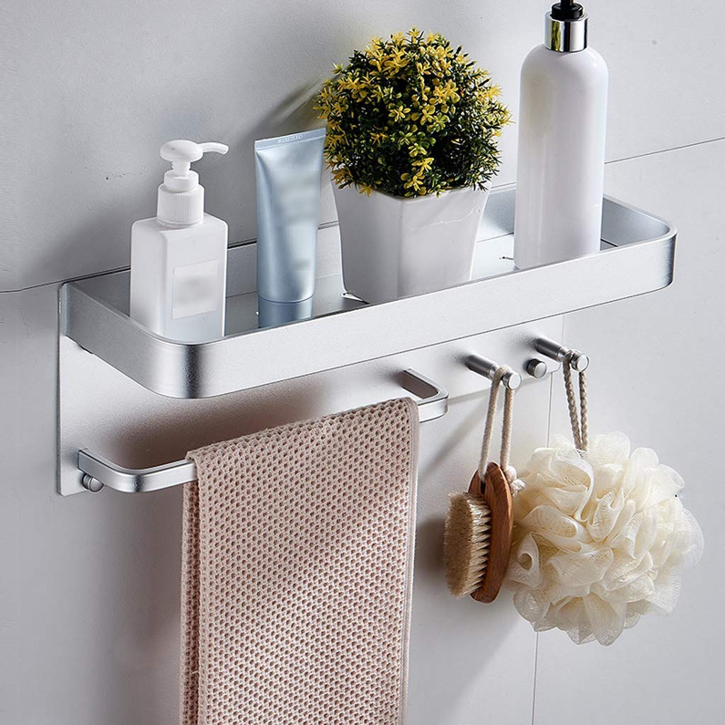 No Drilling Shower Shelf Aluminum Bathroom Shelves Caddy Adhesive Storage Basket for Bath Essentials Makeups Shampoo Holder with
