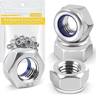 M10 Nuts DIN985 Nylock Nuts (Pack of 10) Caia...,