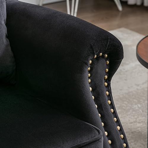 Miniatura 127 de Sillas de lectura Accent Midcentury - Sofá esquinero moderno y cómodo con respaldo copetudo para sala de estar, dormitorio, sala de recepción,