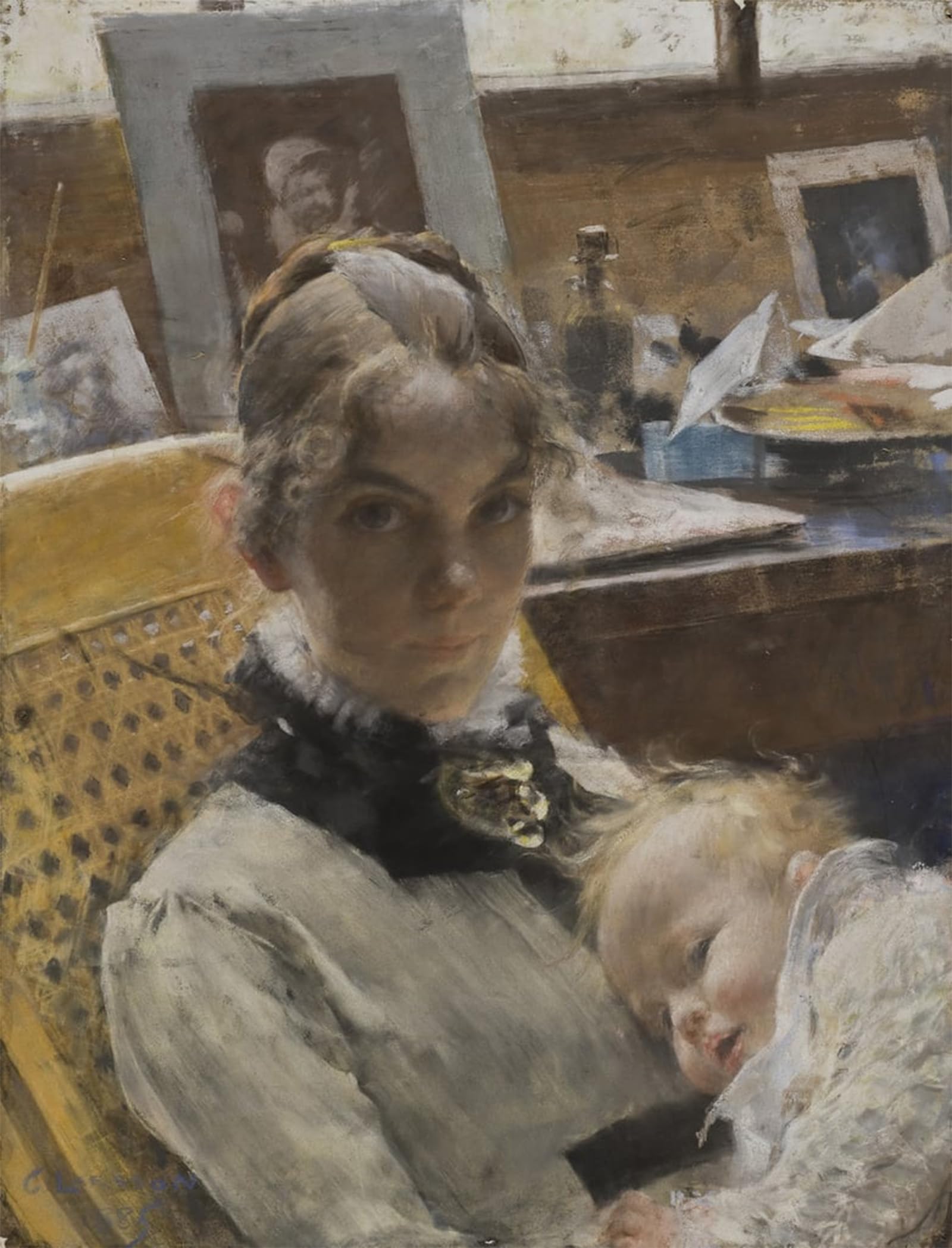 Peinture murale Tableaux a Studio Idyll Carl Larsson, impression d'art 60x90cm