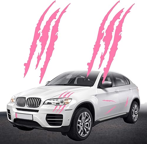 Miniatura 13 de Claw Marks Calcomanías para faros delanteros, calcomanías de vinilo para autos deportivos, color verde cromado, 15.8 pulgadas, 2