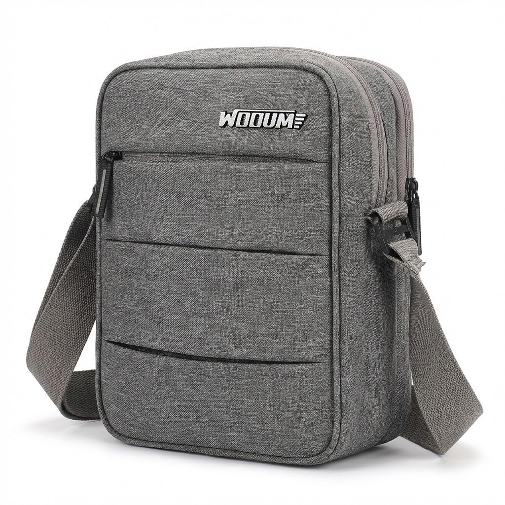 Wooum Crossbody Sling Bag for Men & Women – Water-Resistant Side Shoulder Bag with 2 Main Compartments & Zipper Pockets – Perfect for Office, Travel & Daily Use