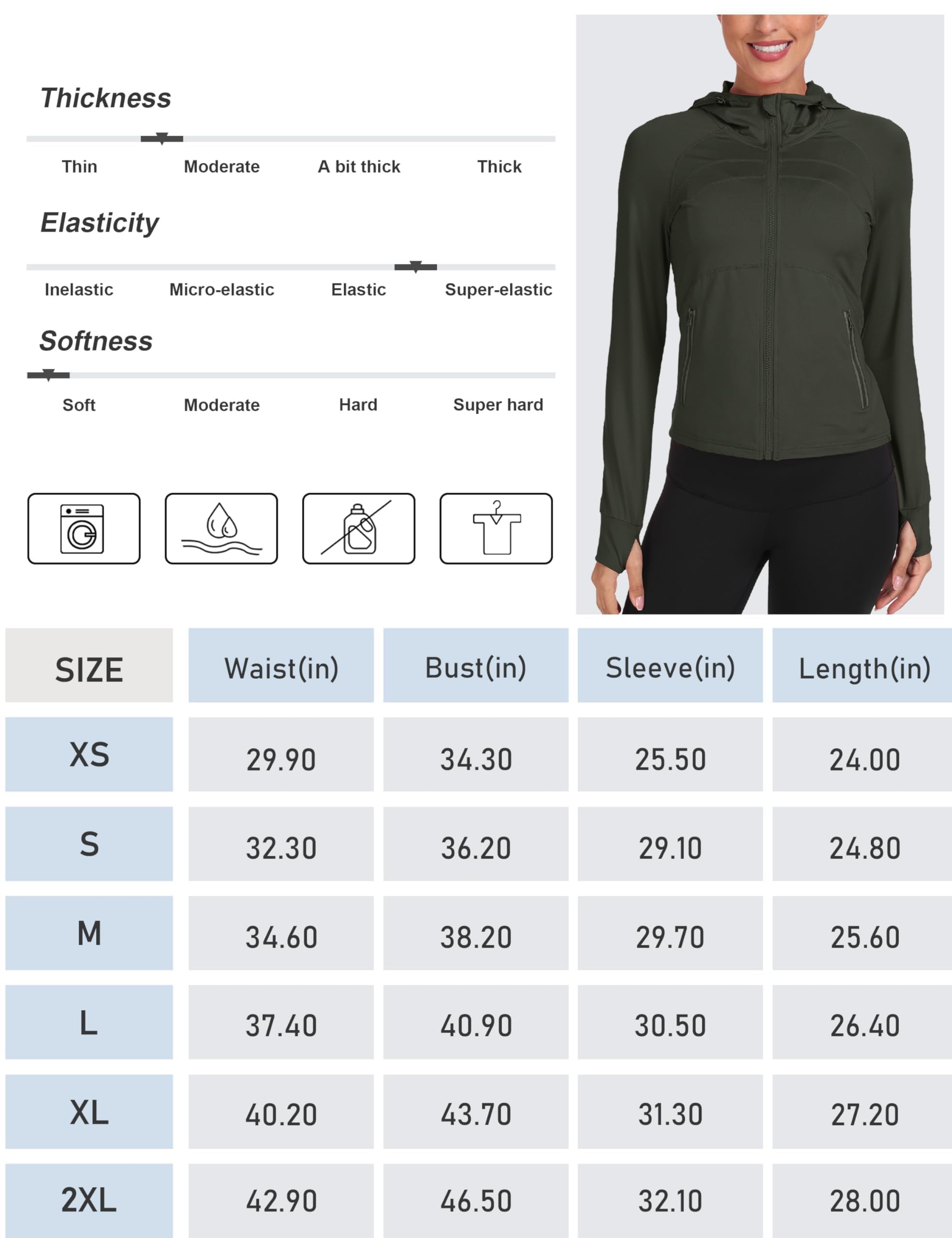 MoFiz Veste Sport Femme Veste Running Femme Polaire Chaude Veste Légère Sweat Zippé Capuche