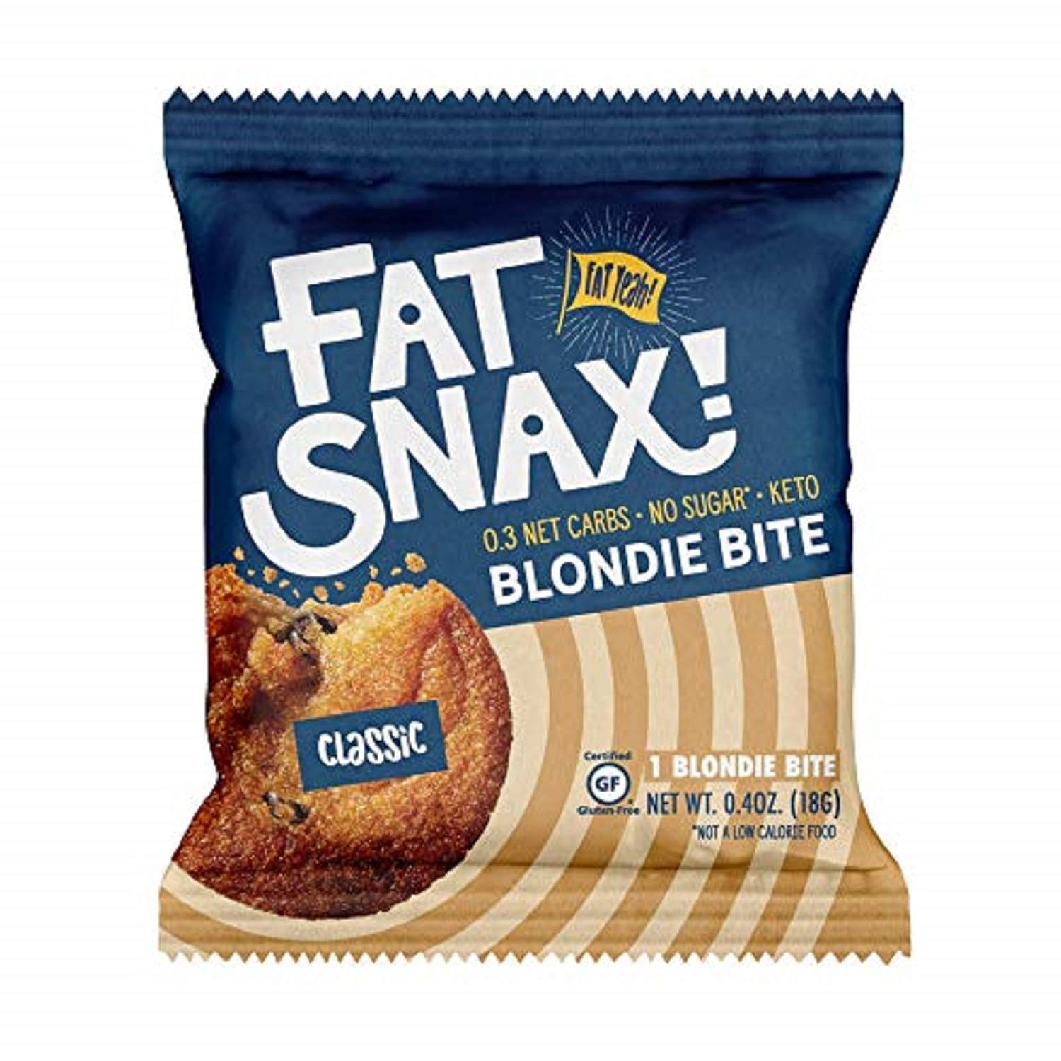 Fat Snax Keto Snack Bites - Low Carb Keto Blondies Packed With Fats - Sugar-Free & Gluten-Free Brownies - Great Tasting Low Carb Keto Snacks - 16 Blondie Bites
