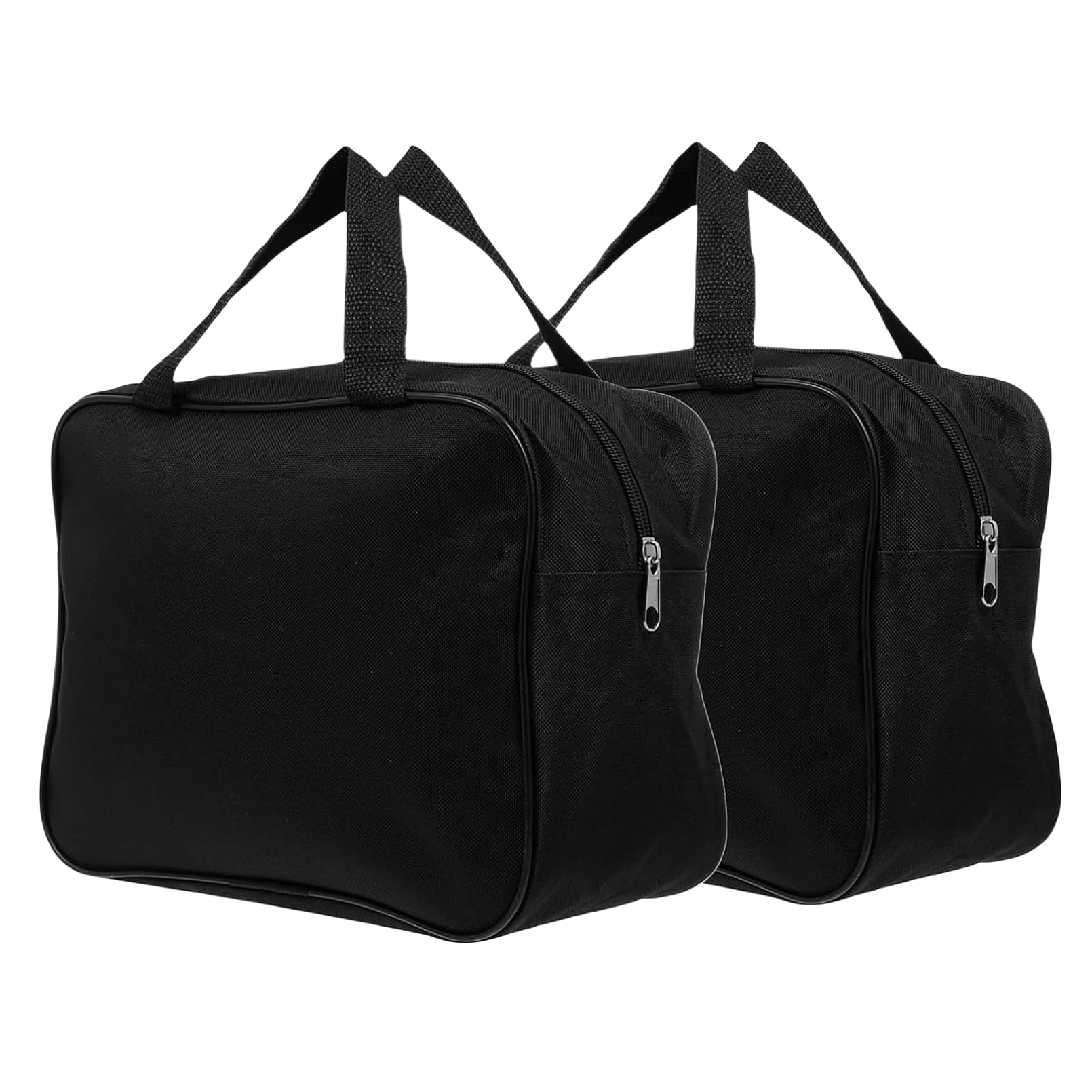 BLIRITEL Wide Mouth Tool Bag, Oxford Car Air Pump Bag, Large Capacity Electrician Tool Bag, Portable Tool Organizer Tote Bag for Storage Wrenches Pliers Nails (Black X 2pcs)