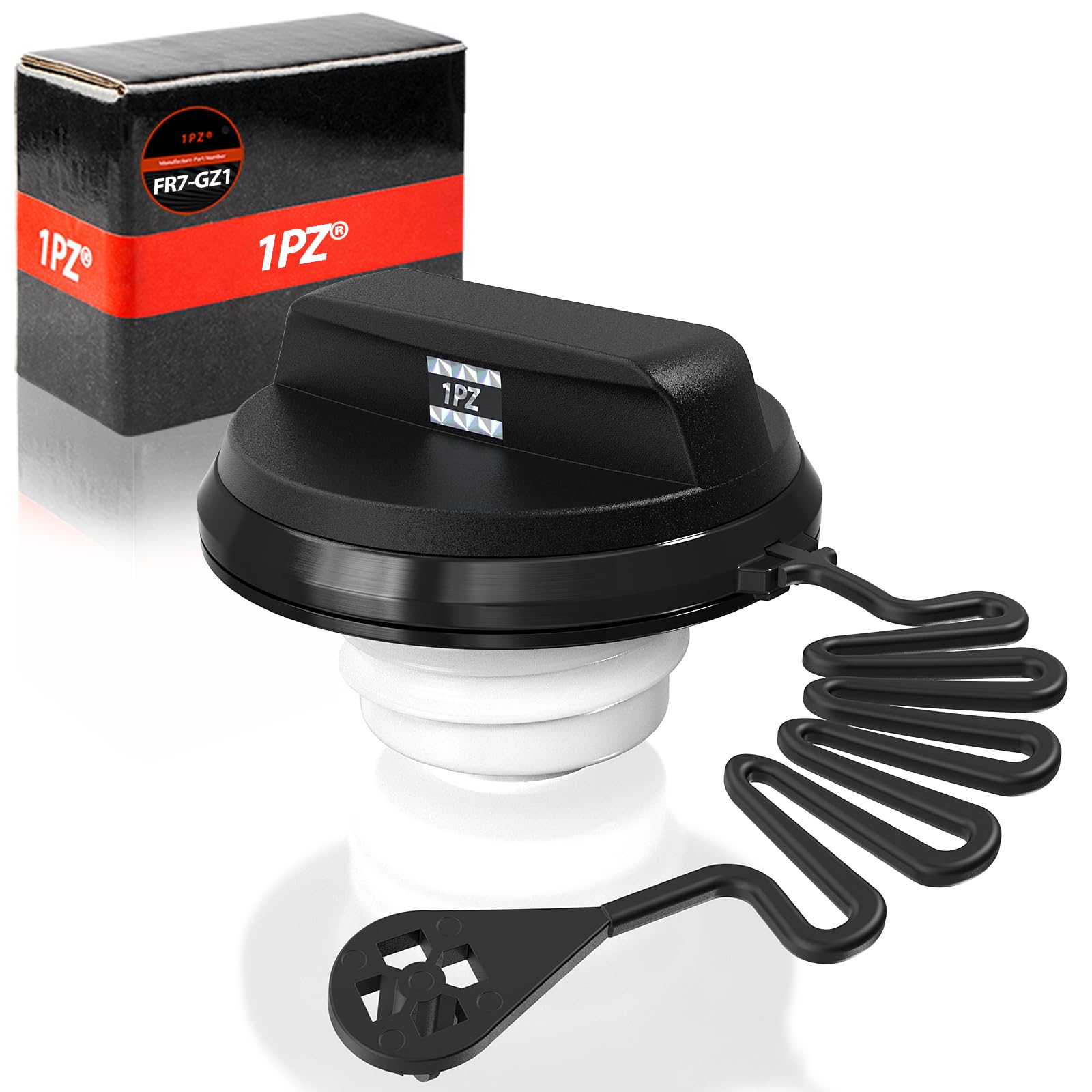 1PZ FR7-GZ1 Korek zbiornika paliwa Kompatybilny z Ford Fiesta Focus Transit Custom B-MAX Ranger 7S619030CB E1F1-9030-AA 1580852 Wysokiej jakości wodoodporne uszczelnienie odporne na korozję