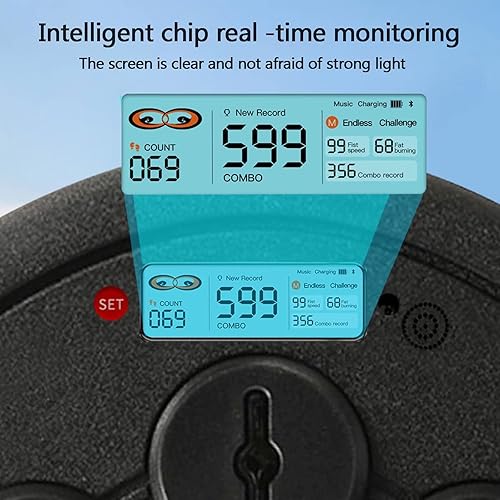 Miniatura 4 de PSKSER Máquina de boxeo musical para adultos  Máquina de boxeo inteligente de reacción objetivo de pared con Bluetooth y guantes, equipo de boxeo