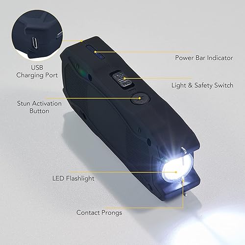 Miniatura 6 de Dartmoor Linterna de pistola paralizante, recargable, brillante 120 lm LED