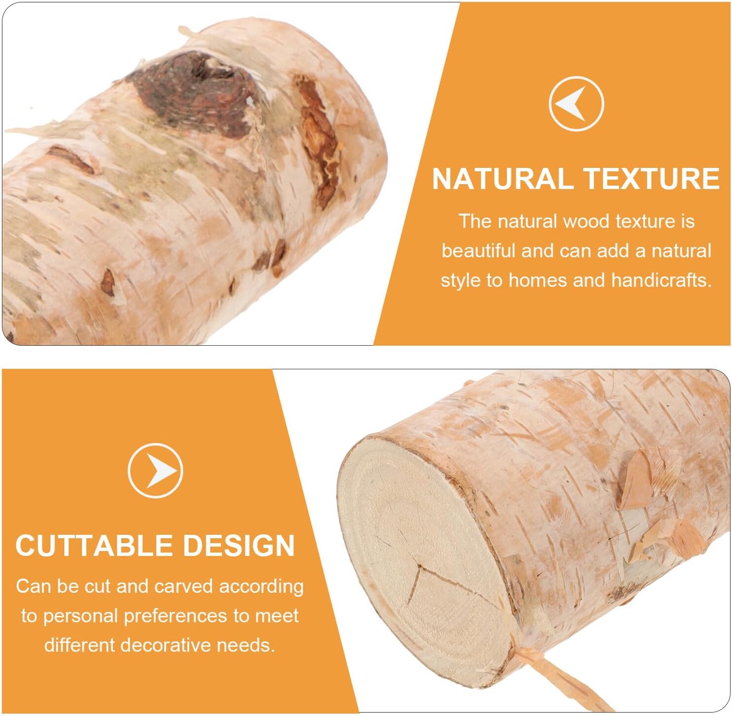 白樺の小枝4本 天然白樺材の装飾用丸太 DIYクラフト用乾燥木工棒 多目的アート素材 クラフト フラワーアレンジメント 写真撮影用小