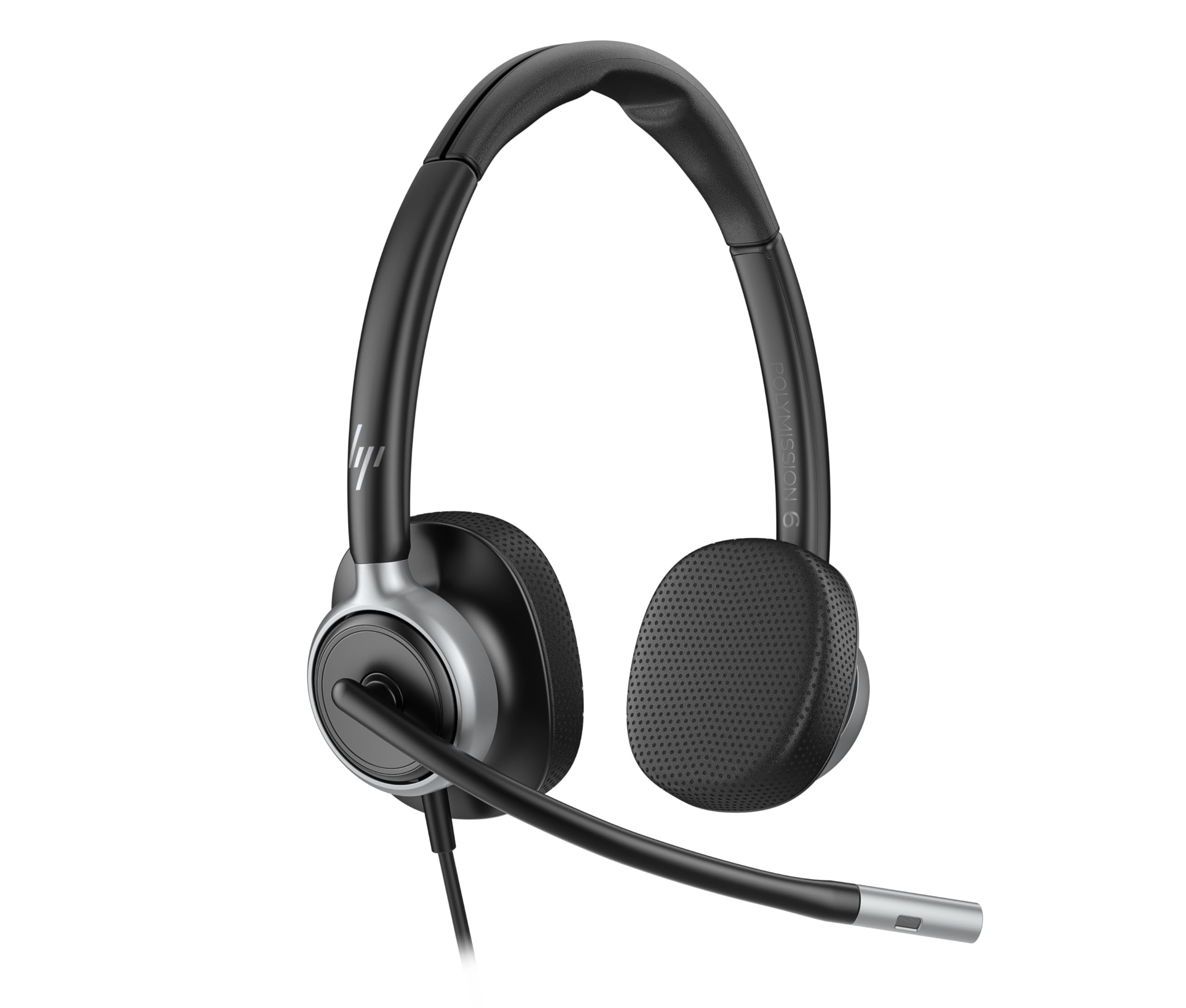 HP Poly Mission 620 Auricular USB-C Estéreo Profesional para Uso Diario Intensivo, Micrófono con Cancelación de Ruido con IA, Indicador de Llamada en Uso, Comodidad Todo el Día, PC y Mac
