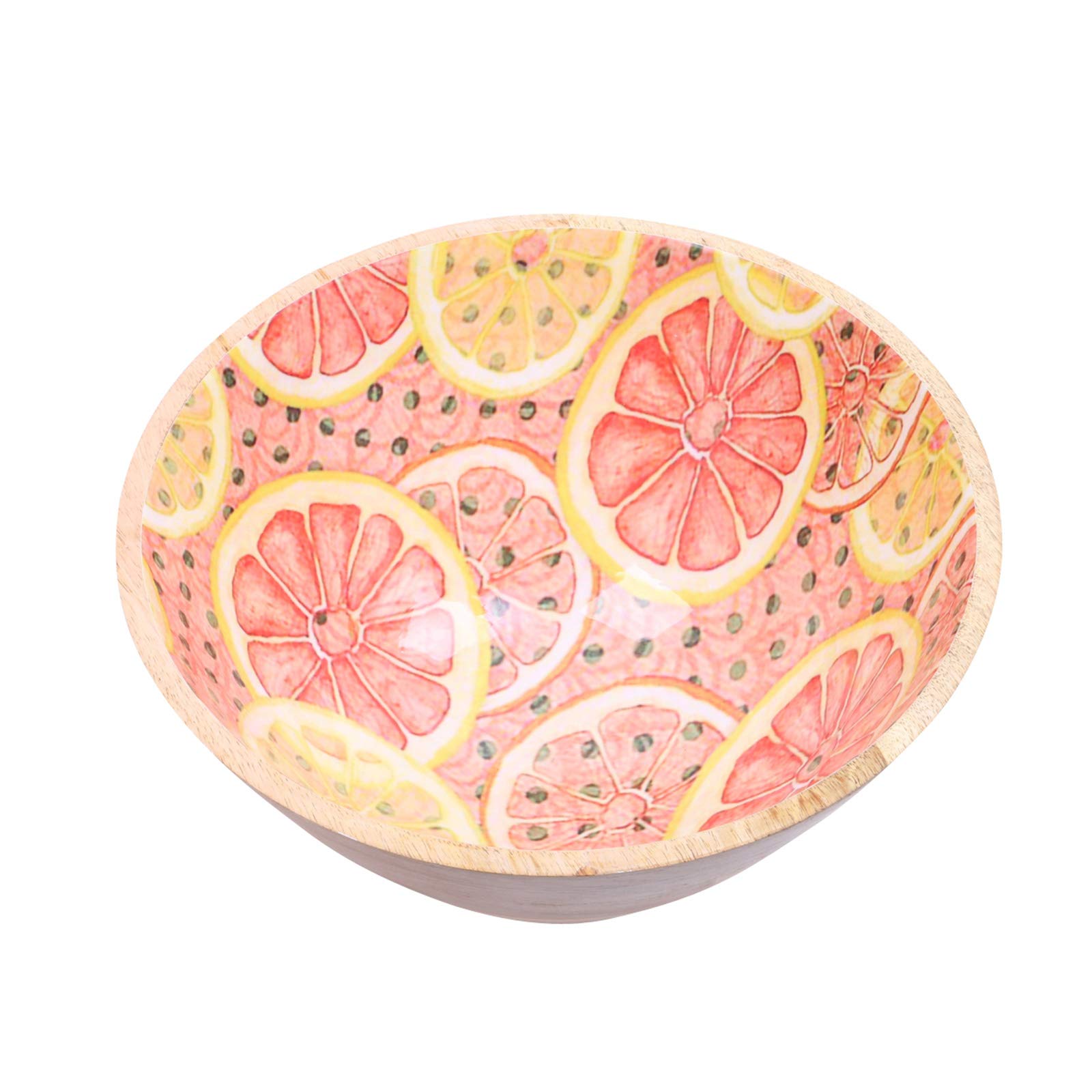 Marrakesh Boho decoratieve fruitschaal, schaal van hout, langwerpig 48 cm lang, handgesneden houten schaal als sleutelschaal of eettafel decoratie op de tafelloper | decoratief object Alok als