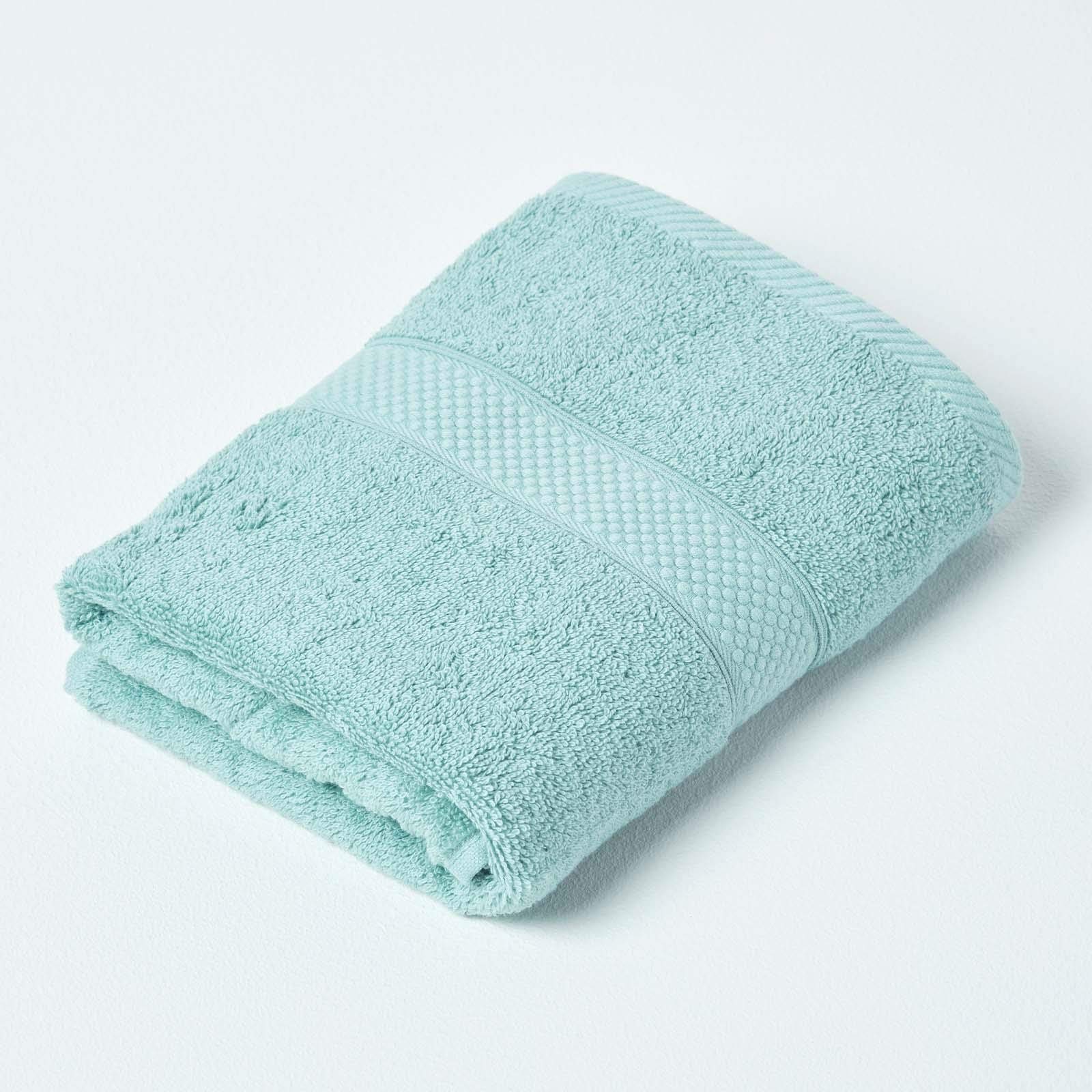 HOMESCAPES HOMESCAPES Light Blue Turkish Cotton Set of 4 Face Cloths Flannel Super Soft Thick & Absorbent 500 GSM Towel Heavy Weight for everyday Luxury in use