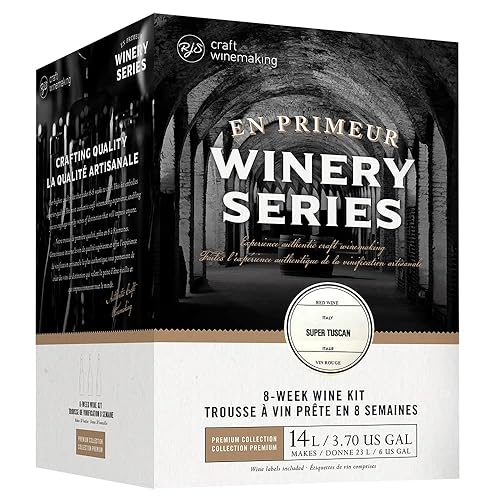 Miniatura 6 de RJ Spagnols Super Tuscan con Skins En Primeur Kit de vino de 6 galones