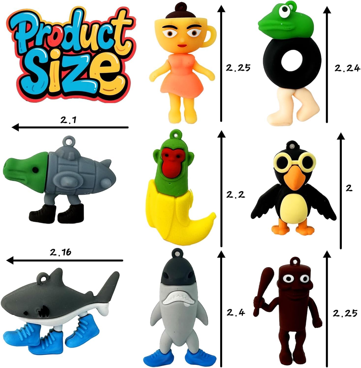 GiantGo 25PCS Tralalero Tralala Toys, Tung Tung Sahur & More - Image 4