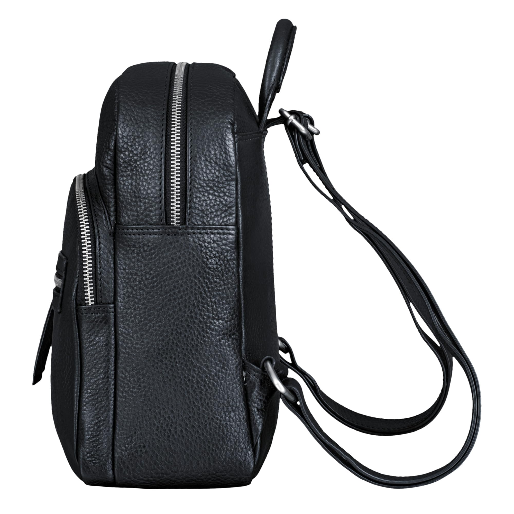 STILORD Damen-Rucksack aus Leder schwarz - Vintage Frauen-Rucksack - Kleine Tasche aus Echtleder - Handtasche Alba