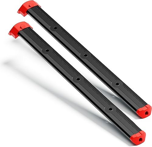 Miniatura 32 de Rieles de repuesto roscados de 7.7 pulgadas (7.677 in) compatibles con la caja de herramientas Milwaukee Packout 48-22-8425, incluye tapas de Negro