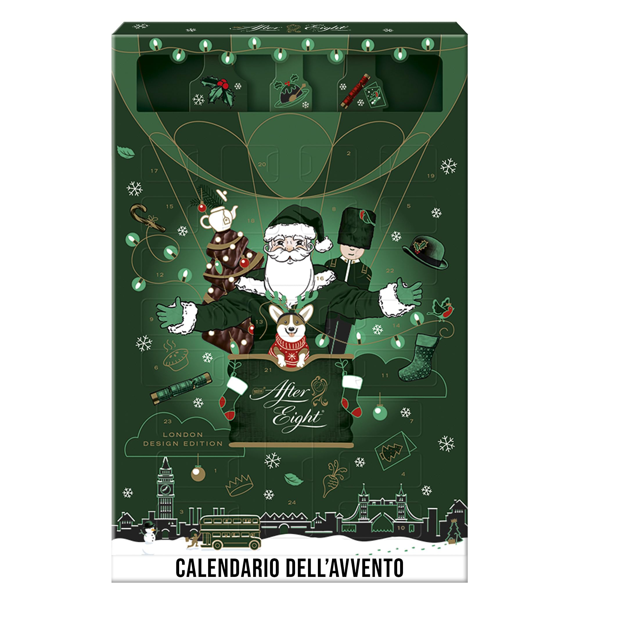 AFTER EIGHT Calendario Avvento 2025 Personaggi di Cioccolato Fondente ripieno alla Menta 199g