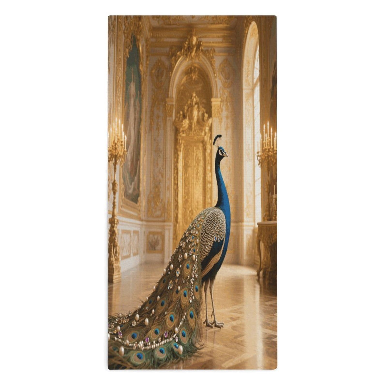 YUXBVKRS Jeweled Peacock Hand Towels for Bathroom 14x29 Inch