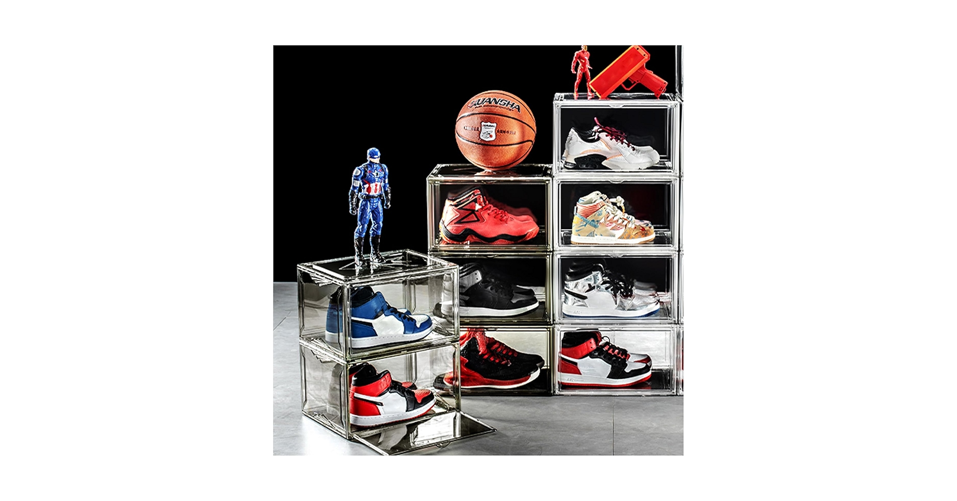 Amazon.com: STAHMFOVER 9-Pack Clear Shoe Boxes Stackable Plastic