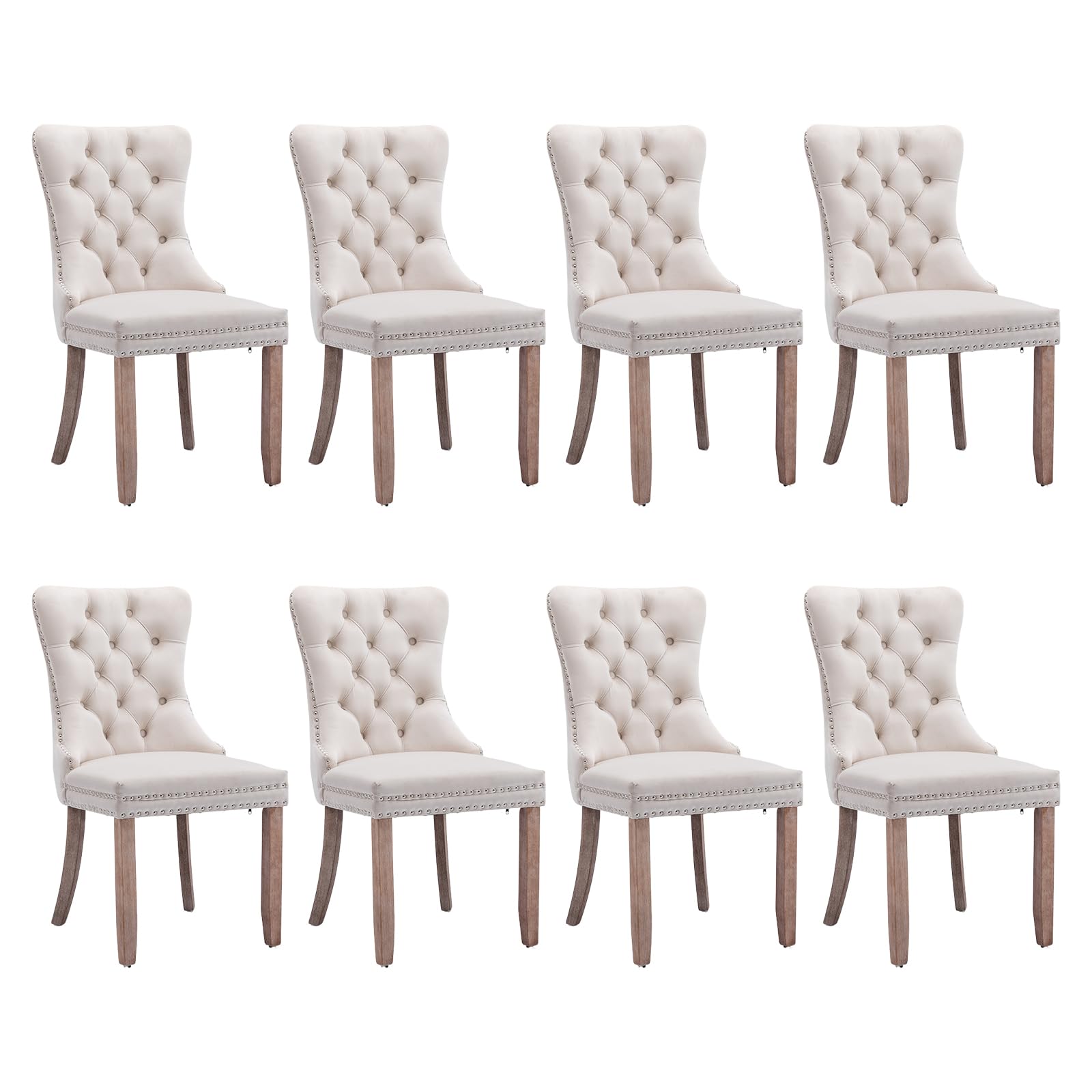 SoarFlash Velvet Dining Chair Set of 8