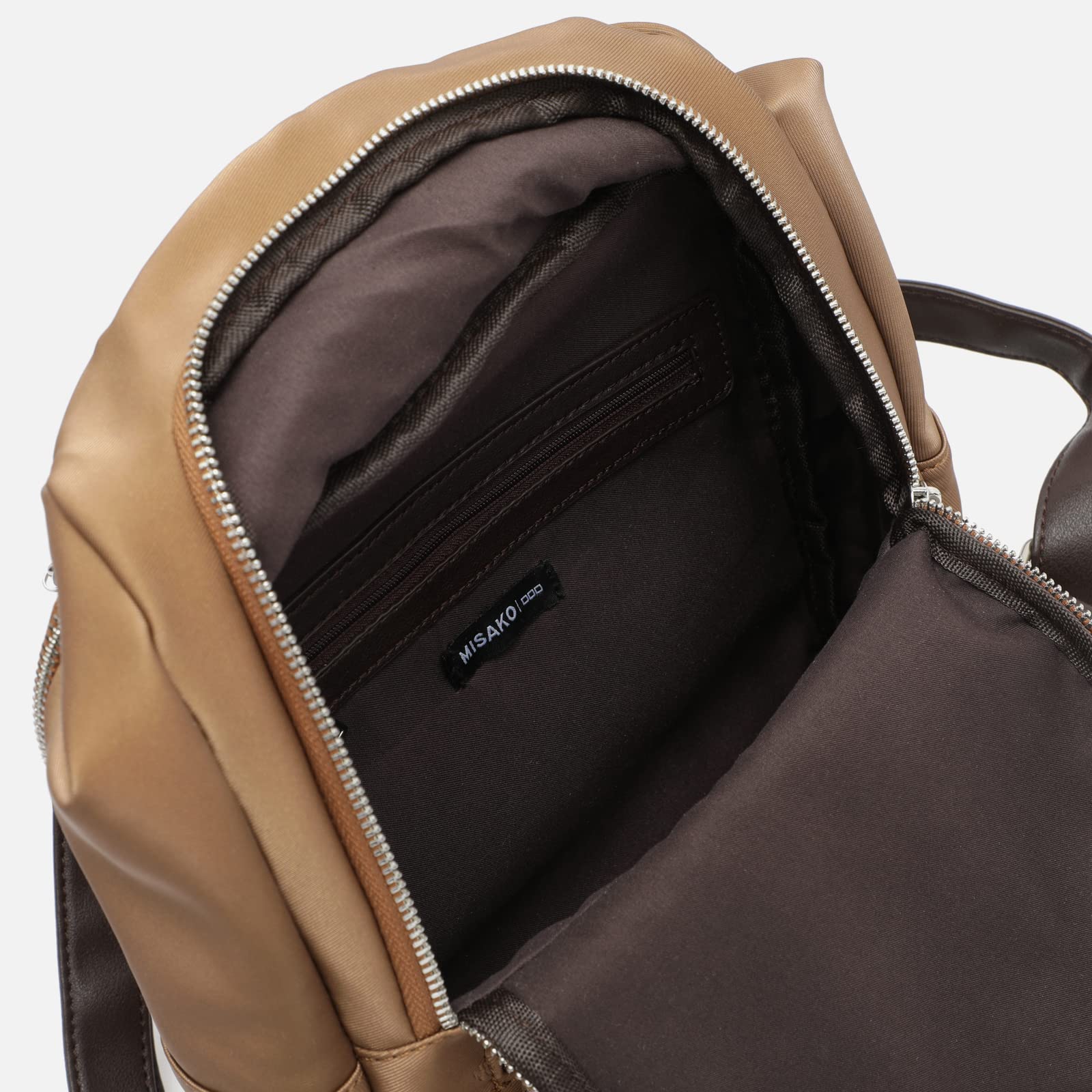 MISAKO Nova mochila antirrobo de nylon Mujer - Nova Camel 35 X 26 X 9 cm