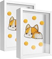 Vista 18 de Caja expositora de 8 x 8 pulgadas con calcomanías de letras, vitrina para recuerdos, artículos de bebé, recuerdos de boda, manualidades, boletos