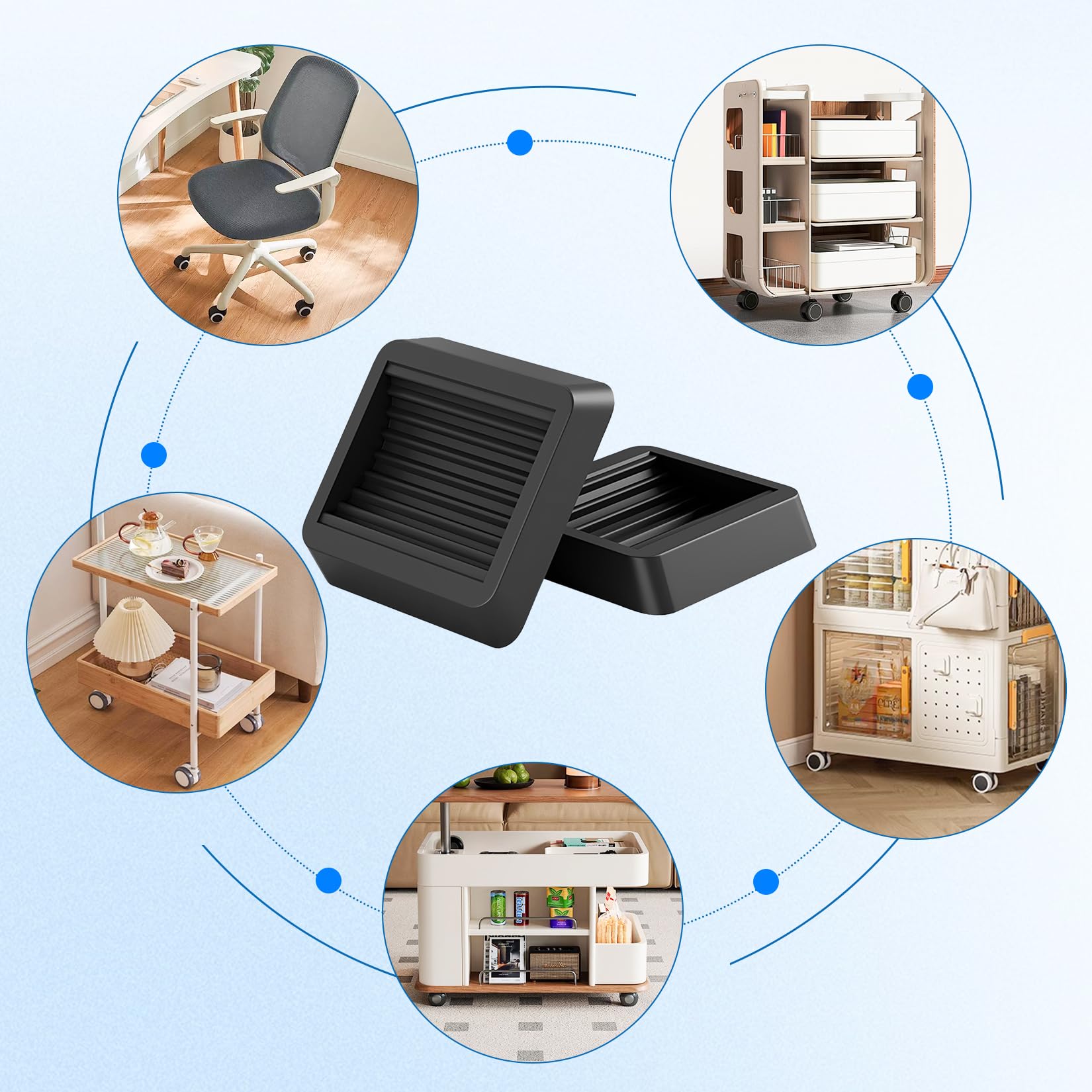 Posavasos Para Muebles De Goma, 4 Piezas, Posavasos Para