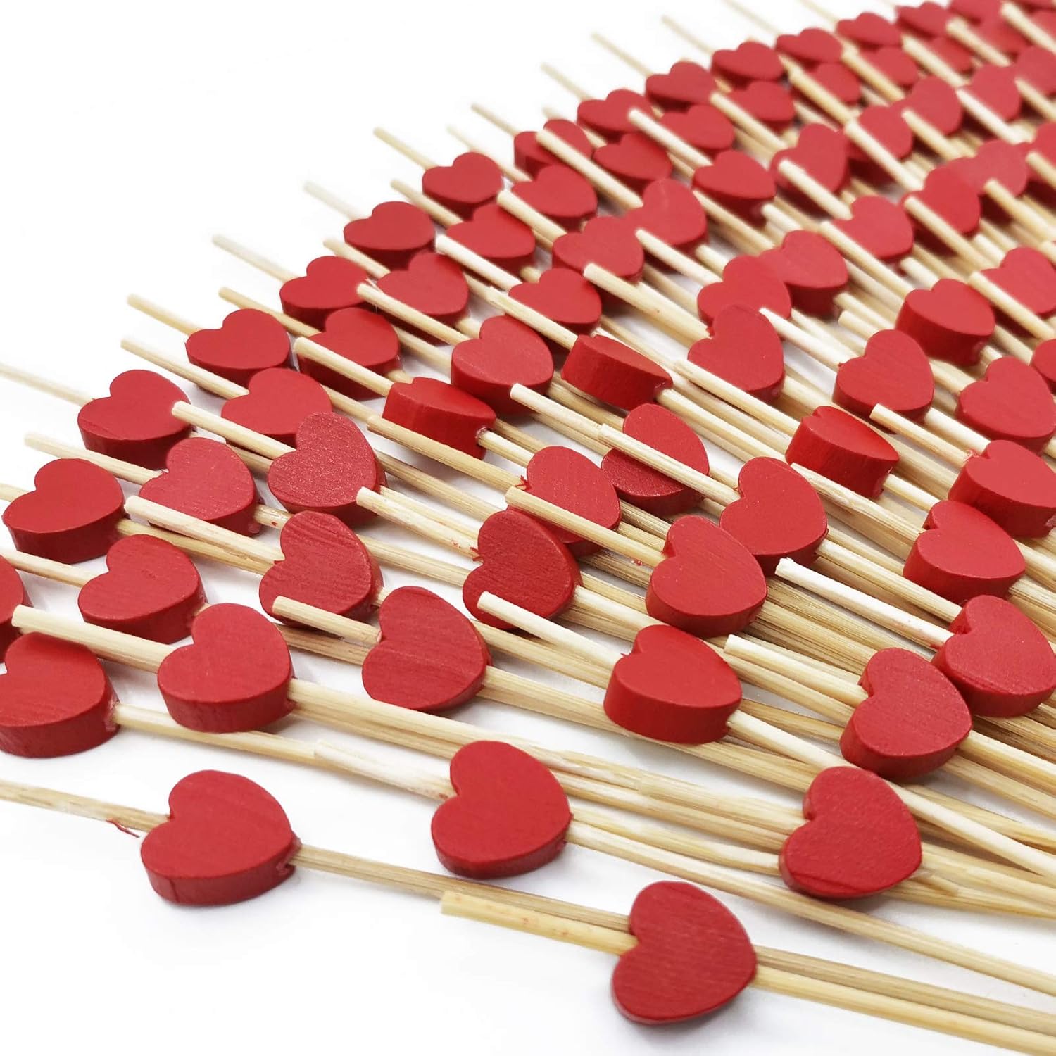 200 Stück Cocktailspieße Bambus - Bunte Motiv-Spieße 12-13cm | Für Fingerfood & Party Deko