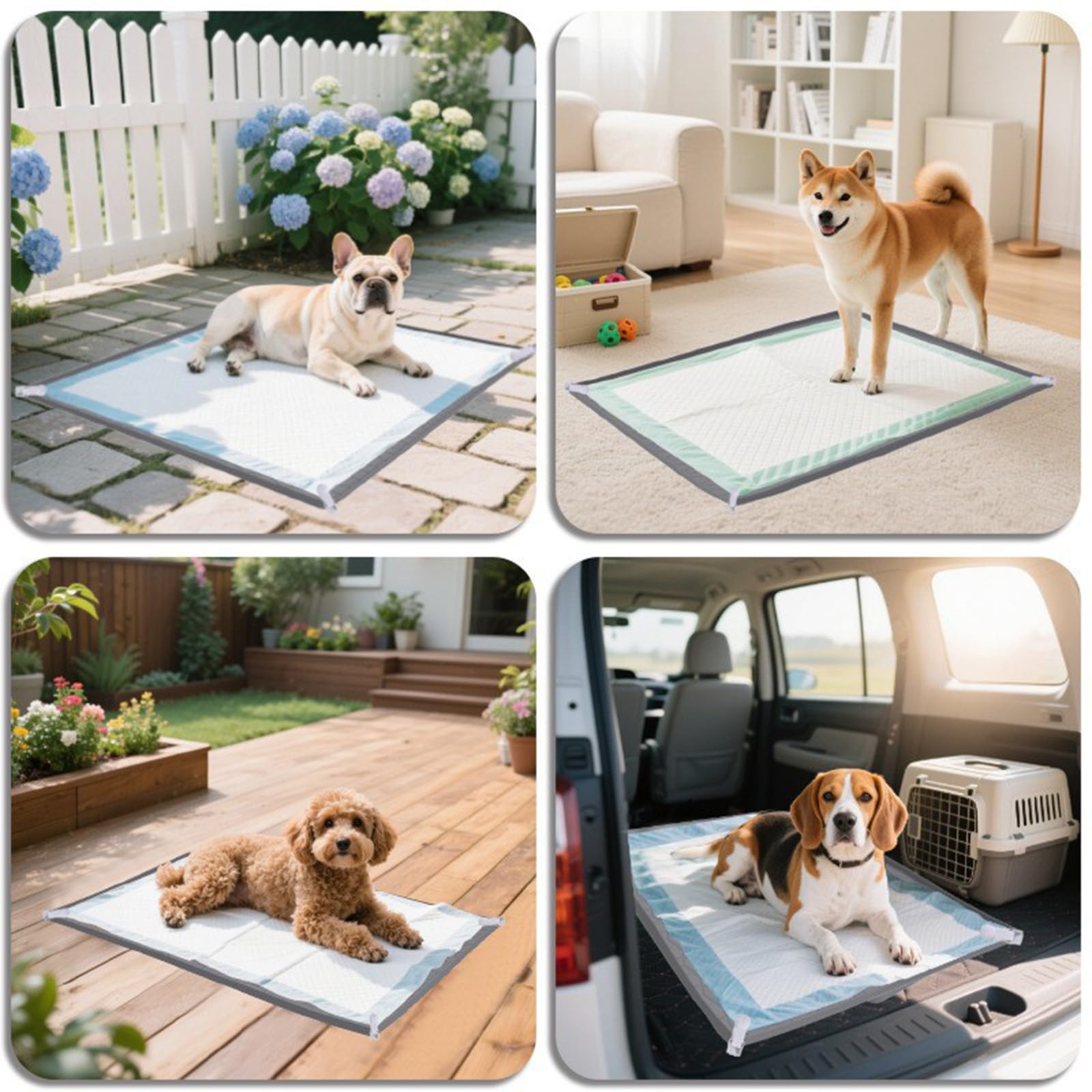Alfombrilla de silicona lavable para orina de perro, a prueba de fugas, con clip antideslizante para cachorros y perros mayores, no tóxicas