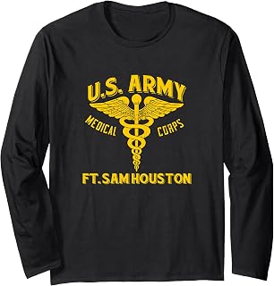Medical Corps Veteran Fort Sam Houston San Antonio Texas TX Long Sleeve T-Shirt
