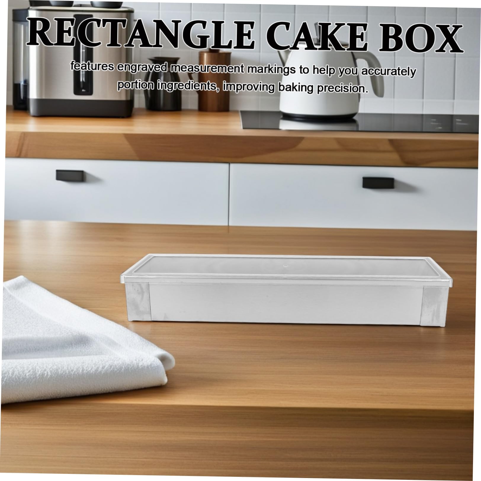 Rectangular Molde con Tapa y Medidas de Acero Inoxidable para Tiramisú