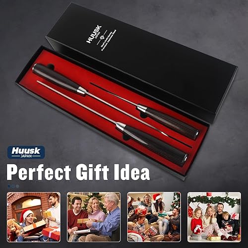Miniatura 7 de Huusk Juego de cuchillos de chef japoneses, juego de cuchillos de cocina profesionales, juegos de cuchillos de cocina ultra afilados con mango de