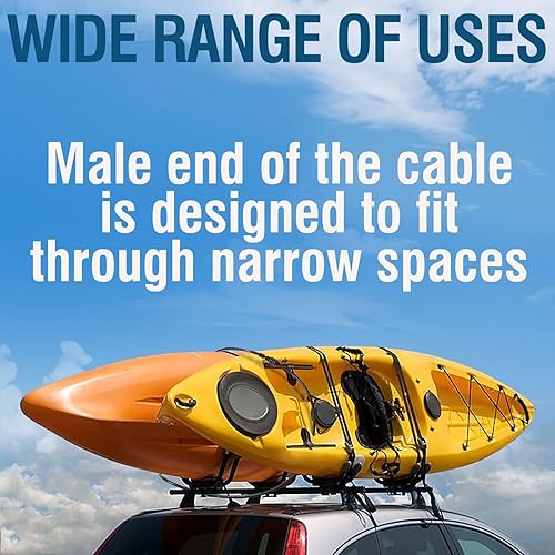 Miniatura 7 de MARQUE Cable de bloqueo de bicicleta de combinación recta, 38 pulgadas (5 pies, 10 pies, 15 pies, 25 pies), bloqueo de combinación reiniciable,