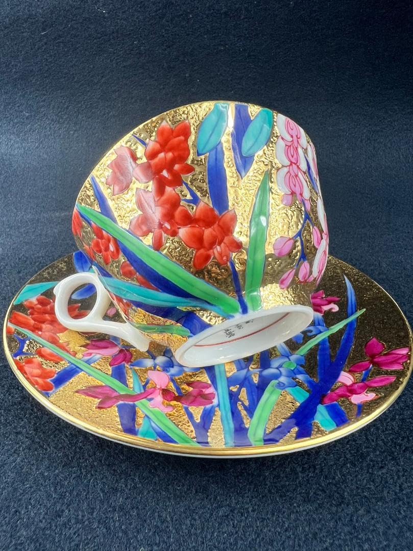 有田焼　江口天童のカップ&ソーサー Amazon.co.jp: 有田焼 金龍窯 江口天童 伝統工芸師蘭 能