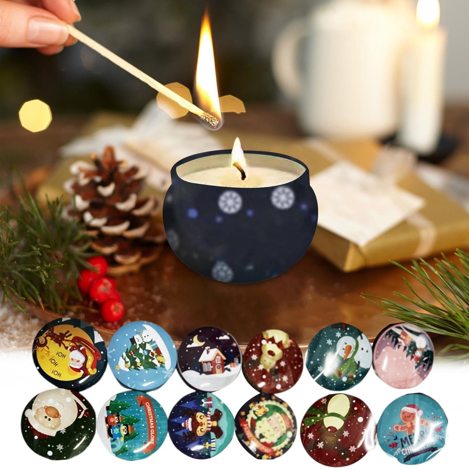Amazon｜金属製クリスマス缶、クリスマスクッキー缶 | クリスマス
