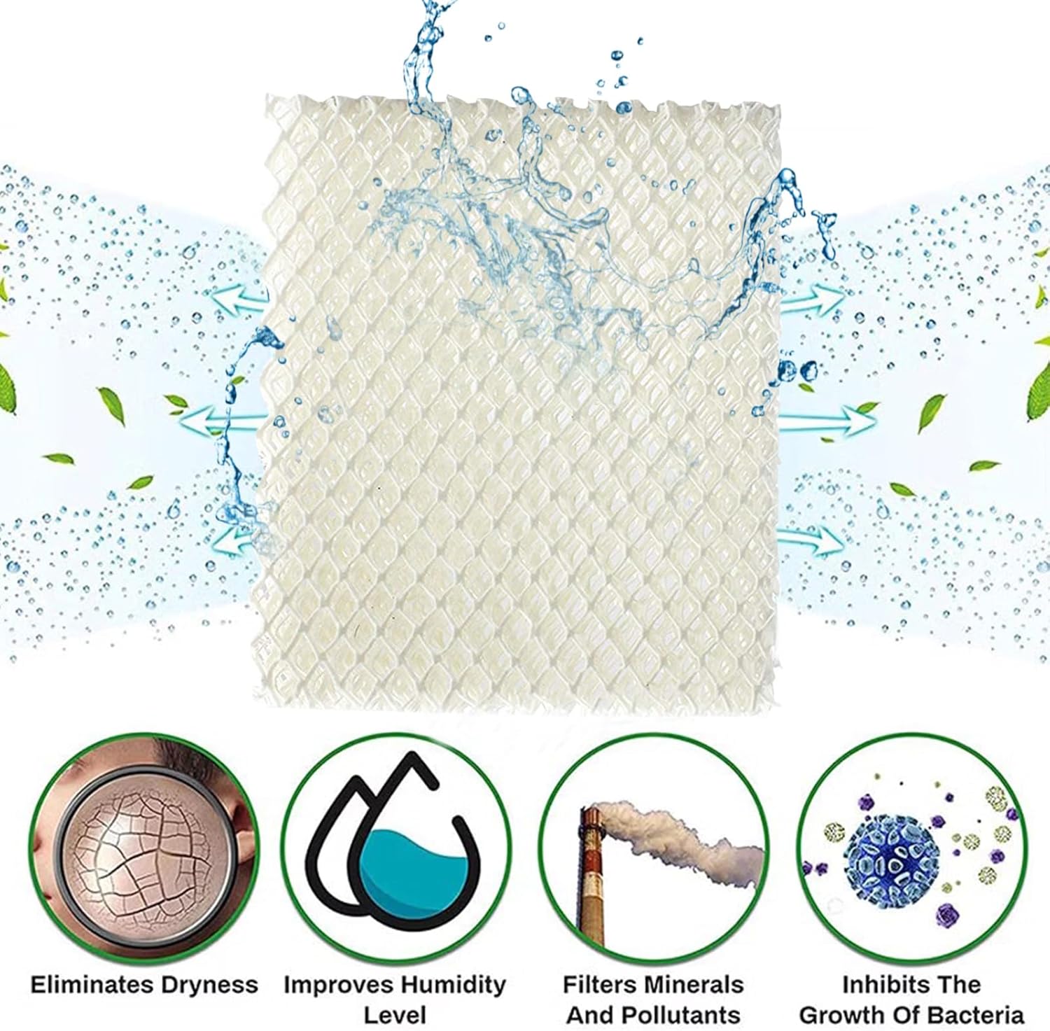 HIFROM (Pack of 8 HW700 Humidifier Wick Filter Replacement Compatible with Honeywell HCM-750 HCM-750B HCM‑750‑TGT HAC‑700 HAC‑700V1 Cool Mist Humidifier